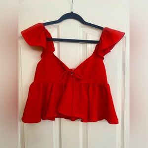 Urban Outfitters Keyhole Babydoll Blouse